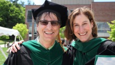 Class Day speaker Anne dePapp, MD '88 with classmate and Geisel School of Medicine Alumni Council president Aristotle J. Damianos, MD '88