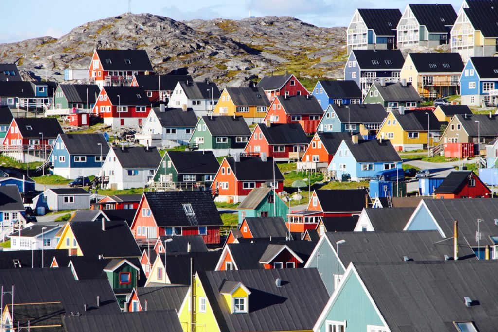 Colorful homes in Nuuk, Greenland