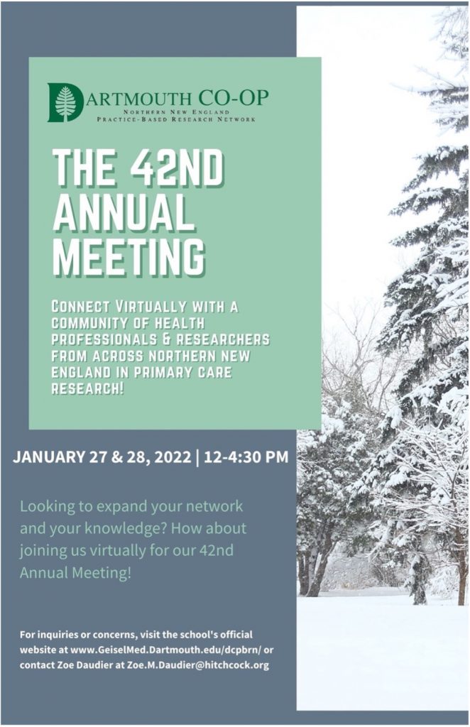 42 Dartmouth CO-OP Northern New England PBRN Annual Meeting