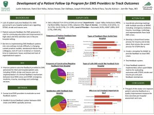 Development of a Patient Follow Up Program for EMS Providers to Track Outcomes