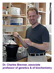 Dr. Charles Brenner, associate professor  of  genetics and of biochemistry