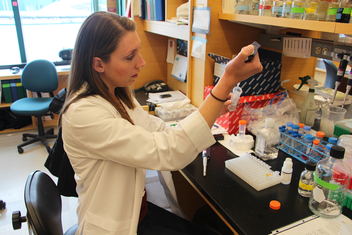 Geisel MD-PhD student Cindy Hahn is researching new therapeutic strategies for blood diseases such as sickle cell.