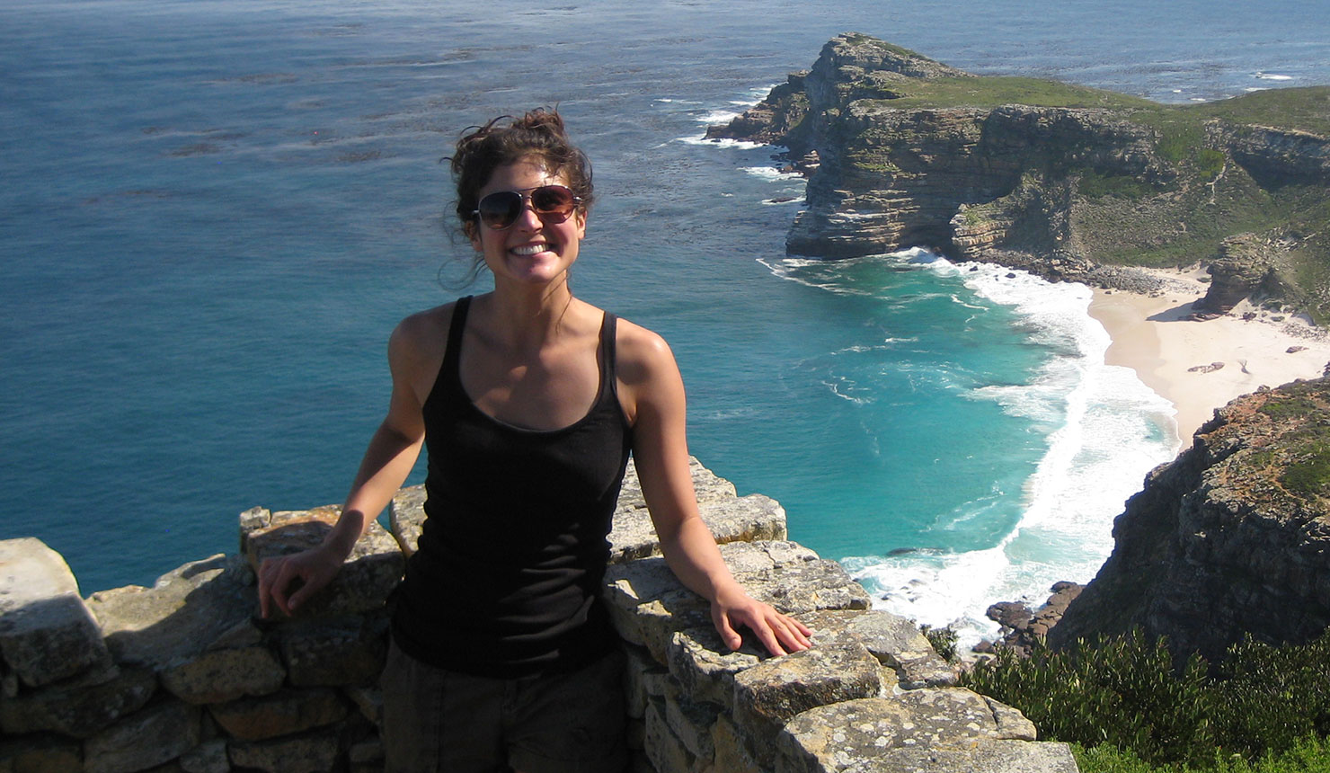 Kristen Delwiche '19 on a trip to Cape Town, South Africa.