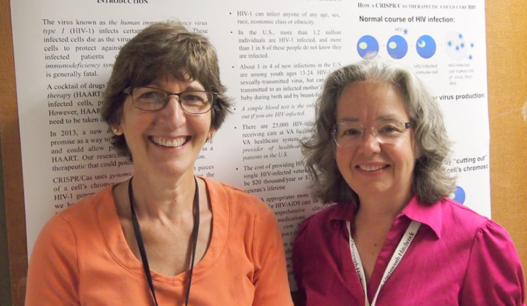 ICARE award winner Alexandra Howell, PhD (left), with longtime collaborator Susan Eszterhas, PhD.