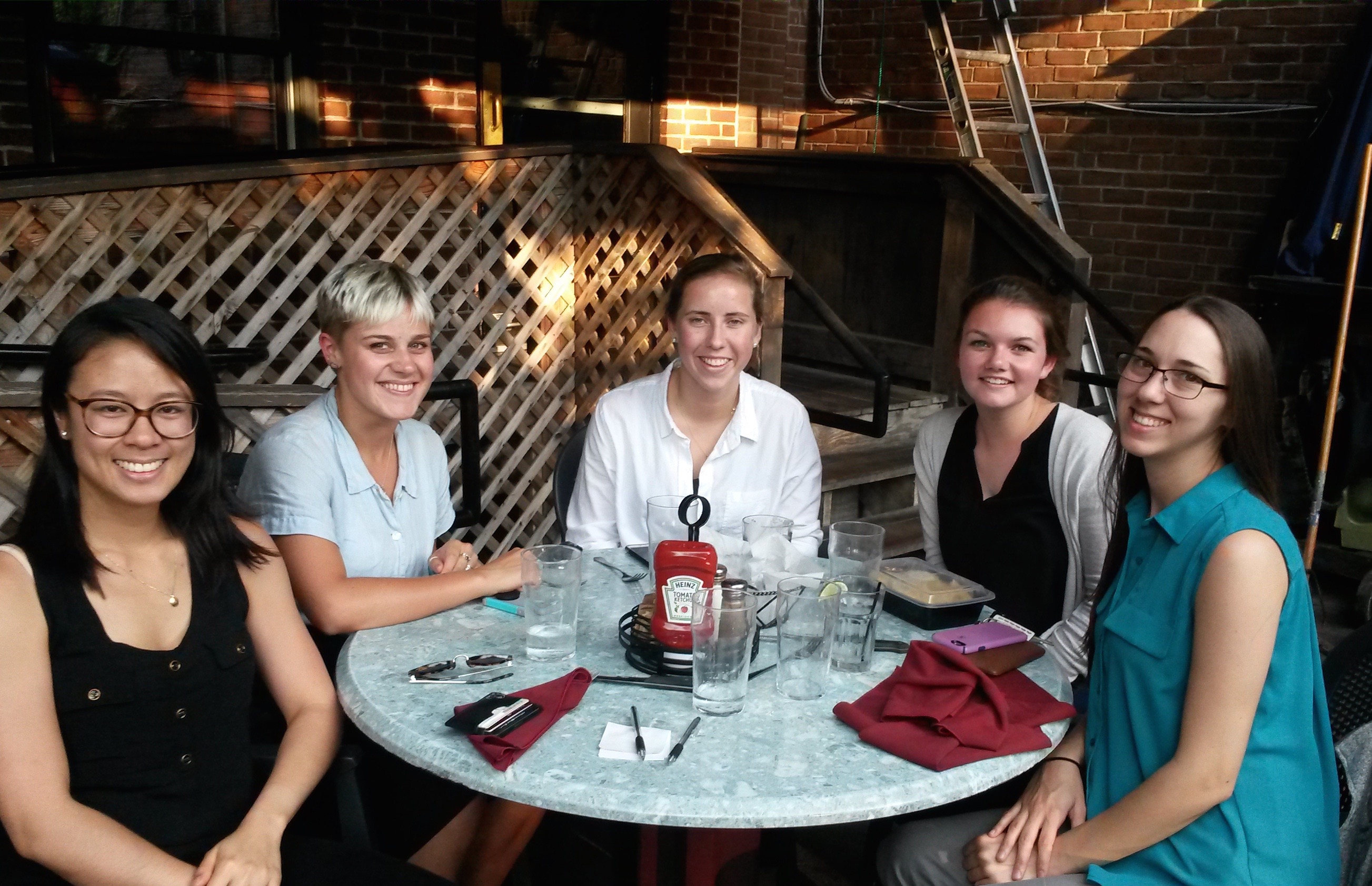 Lab dinner at Molly's Restaurant, August 9, 2018